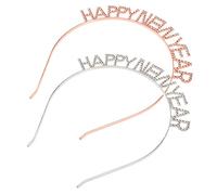 HAPINARY 2 Pezzi Di Fascia Decorativa Per Di Capodanno Per Donne Fascia Per Di Capodanno Con Glitter E Design A Lettere