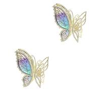 HAPINARY 2 Pezzi Di Fermagli Per A Farfalla Con Colori Sfumati, Accessori Per Da Festa, Artigli Per A Farfalla, Fermagli Per A, Per A Mascella, Per Carini,