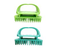 HAPINARY 2 Pezzi Di Spazzola Per Shampoo in Silicone Massaggiatore Per Cuoio Capelluto Scrubber Per Chioma Scrubber Per Doccia Da Parrucchiere