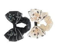 HAPINARY 2 Pezzi Elastici Per Chioma Fiocco Anelli Per Chioma A Forma Di Fiore Accessori Ragazza