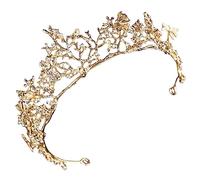 HAPINARY 2 Pezzi Eleganti Corone Da Sposa in Lega Con Strass Per Donne Di Compleanno Per Addio Al Nubilato Copricapo Da Sposa