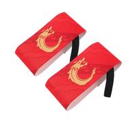 HAPINARY 2 Pezzi Fascia da Capitano Calcio Regolabile ed Elastica in Poliestere Rossa per Allenamento e Sessioni di Pratica Facile Identificazione e Leadership Chiara