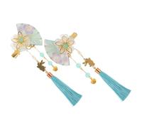 HAPINARY 2 Pezzi Fermaglio Per Chioma Giapponese Fiore A Forma Di Ventaglio Nappa Campana Forcina Copricapo Kimono Accessori Per Chioma Decorazioni Per Donna Ragazza