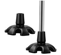 HAPINARY 2 Pezzi Gommini per Bastone Anziani in Gomma Nero Base Larga Antiscivolo, Puntale per Stampelle e Bastoni da Passeggio, Facile Installazione per Maggiore Stabilità