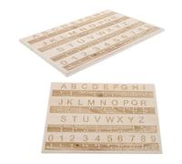 HAPINARY 2 Pezzi Lavagna Legno Alfabeto Braille Strumento Apprendimento Punti Rilievo Lavagna Braille Non Vedenti
