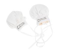HAPINARY 2 Pezzi Mini Chef Hats per e Peluche Cappelli da Chef Morbidi e Compatti Accessori da Cucina per Gioco di Ruolo e Decorazioni per Animali di Stoffa e