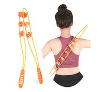 HAPINARY 2 Pezzi Muscolare Stick Vita Collo Corpo Massaggiatore Stick Spalla Schiena Design Convesso Antiscivolo Strumento Massaggiatore Flessibile