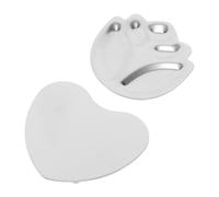 HAPINARY 2 Pezzi Palette Decorativa Nail Art Palette Trucco Metallo Miscelazione Forma Cuore Fiore Strumento Miscelazione Manicure Riutilizzabile