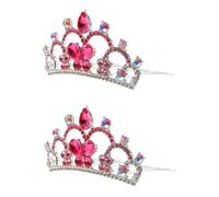 HAPINARY 2 Pezzi Pettine A Per Bambine, Tiara Con Strass, Tiara Per Bambine, Corone Per Bambine, Tiare Per Bambine, Copricapo Per Compleanno Di Bambine, Accessorio Per Per Bambine, Piccola