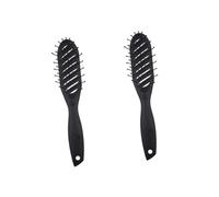 HAPINARY 2 Pezzi Pettine Da Massaggio Pettine Curvo in Plastica Spazzola Per Lo Styling Dei Per Donne E Ragazze Nero