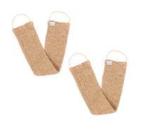 HAPINARY 2 Pezzi Scrubber Esfoliante Schiena Cintura Scrubber Schiena Asciugamano Da Bagno in Iuta Di Ramia Asciugamano Per Tirare Leggero E Portatile Per Uso Quotidiano A Casa Viaggio