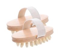 HAPINARY 2 Pezzi Spazzola in Legno Pettine Pulizia Capelluto per Shampoo Spazzola Doccia Esfoliante per Bagnati e Asciutti Rimuove Forfora Massaggiatore e Durevole