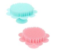 HAPINARY 2 Pezzi Spazzola per Chioma in Silicone Morbido Verde per Pulizia Delicata del Cuoio Capelluto Massaggiatore Portatile per e Bambina nel Bagno