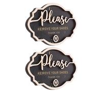 HAPINARY 2 Pezzi Togli Le Scarpe Cartello In Legno Si Prega Di Togliere Le Scarpe Cartello In Legno Si Prega Di Togliere