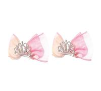 HAPINARY 2 Pz forcina ad arco lovable i figli adorn el party dolce la ragazza inchina forcina con fiocco in pizzo inchina per accessori per bambina fiocchi per bambini strass