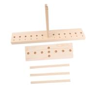HAPINARY 2 Set Attrezzo per Fiocchi in Legno con Bastoncini, per DIY | Base Multi Aperture, 2 Stili Inclusi, Lavorazione Efficiente dei Nastri