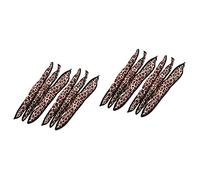 HAPINARY 2 Set Di Bigodini in Spugna Bigodini Grandi Per Strumenti Per Lo Styling Del Volume Dei Per Donne E Ragazze (leopardo) 6 Pezzi * 2