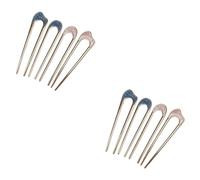 HAPINARY 2 Set Di Forcine Per A Forma Di U Accessori Per Alla Moda Per Donne Forcine Per Bastoncini Per Chignon 4 Pezzi * 2