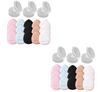 HAPINARY 2 Set Di Spugnette Lavabili Per Il Trucco Triangolari Per Fondotinta Per Donne Mini Spugne Per Fondotinta E Fissante 15 Pezzi*2