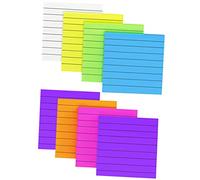 HAPINARY 2 Set Foglietti Memo Adesivi Lined Trasparenti Colorati Note Appiccicose Portatili Per Ufficio Scuola E Casa Blocchetti Compatti Per Organizzati 8 Pezzi * 2