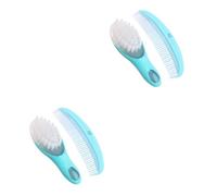 HAPINARY 2 Set pettine per bambino pettine neonata massaggio del cuoio capelluto del bambino tute per bambini spazzola per cappuccio culla per pettine da massaggio pettine infantile Blue