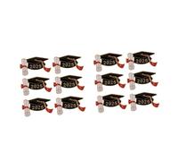 HAPINARY 2 Set Spilletta Laurea Smalto Distintivi Cappello Laurea Dottorato Accessori Decorativi Per Foto E Festa Uomo Donna 6 Pezzi*2
