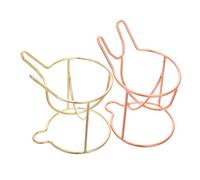 HAPINARY 2 Supporti Per Spugne Da Trucco A Forma Di Coniglio in Metallo Per Asciugatura Espositore Per Piumini Da Cipria