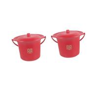 HAPINARY 2 Vasi Da Notte Happy Red Bucket Per Adulti, Orinatoio Portatile Per Adulti, Bottiglia Per Portatile Per Uomini, Vasino Per Urina Per Adulti, Orinatoio Portatile Per Uomini, Vaso