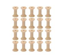 HAPINARY 20 Pezzi Bobine di Legno Vintage a Forma di Clessidra per Filo, Utensili per Cucito Fai-da-Te Funzione di Avvolgimento e Decorazione