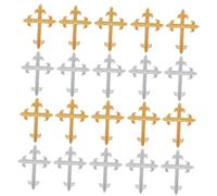 HAPINARY 20 Pezzi Patch Ricamate Croce con Paillettes Toppe Termoadesive per Cucito Decorazioni Resistenti per Zaini Jeans e Giacche Te in Tessuto Versatile
