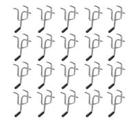 HAPINARY 20 Set Ganci per Pannello Forato in Ferro Resistenti con Tre Piedi e Tappi in Gomma, Facili da Installare per Scaffalature e Espositori in Cantine