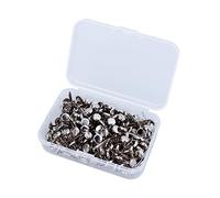 HAPINARY 200 Pezzi Fermacampioni Metallici con Scatola Portatile Chiodi Brads Rotondi Metallo per Scrapbooking e Fai da Te Impermeabili e Antiruggine