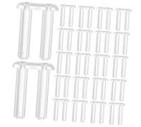 HAPINARY 200 Pezzi Manicotti A Compressione in Plastica Trasparente Per Occhiali Senza Montatura Strumenti Di Fissaggio Accessori Per Occhiali