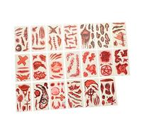 HAPINARY 20fogli Adesivi Temporanei Di Cicatrici e Ferite Per Halloween Decorazioni Spaventose Per Trucco Feste e Cosplay Impermeabili e Facili Da Applicare