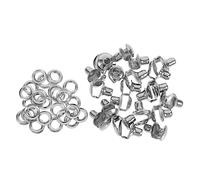 HAPINARY 20pezzi Ganci per Lacci delle Scarpe in Ottone Argento, Resistenti alle Intemperie, Accessori Decorativi per Progetti Fai-da-te e Uso Quotidiano