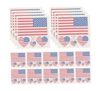 HAPINARY 25pezzi Adesivi Per Temporanei Bandiera Americana Decorativi Per Adesivi Per Feste Patriottiche Indipendenza Pz