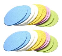 HAPINARY 25pezzi Spugnette Per Cosmetici Cellulosa Da Strumenti Rotondi Per Pulizia Facciale Assorbenti e Morbidi Per Rimozione Trucco Colori Casuali Per Viaggi e Uso Quotidiano