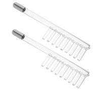 HAPINARY 2pezzi Bacchetta Ad Alta Frequenza Tubo Di Vetro Di Ricambio Per Bacchetta Facciale Portatile Per Vetro Di Ricambio Luce Di Per Facciale Pettine Per