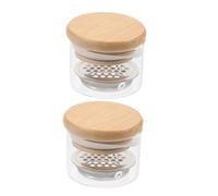 HAPINARY 2pezzi Ciotola in Vetro Per Nail Art Con Coperchio Vaschetta Per Liquidi Per Unghie Acriliche Accessorio Multifunzione Per Manicure Tool Sostituibile Per Nail Art