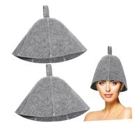 HAPINARY 2pezzi Cuffia Da Sauna in Feltro Ispessito Cappello Per Doccia e Bagno Turco Leggero e Comodo Protezione Dal Calore Eccessivo Anello Per Appendere Adatto Uomini e Donne