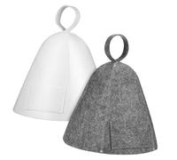 HAPINARY 2pezzi Cuffie da Sauna in Feltro Cappelli da Sauna Assorbenti Cappelli per Asciugare i Capelli Accessori per Bagno Turco