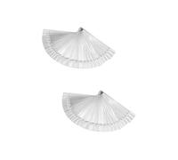 HAPINARY 2pezzi Espositorper Nail Art Trasparente Ventaglio in Dura Per Pratica e Dimostrazione Unghie Falsi Strumento Manicure Professionale Per Principianti