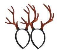 HAPINARY 2pezzi Fascia Corna di Renna per Natale Fascia per Capelli Corna di Cervo Realistica Accessorio per Costume di Alce per Servizi Fotografici e Spettacoli