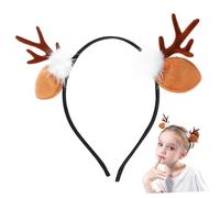 HAPINARY 2pezzi Fascia Per Capelli Natalizia Fermaglio e Corno Di Alce Accessorio Per Capelli Da Festa Copricapo Da Cosplay Adorabile Copricapo Per Ragazzo Ragazza