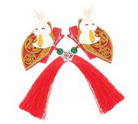 HAPINARY 2pezzi Fermagli Per Forma Di Coniglio Accessori Per Per Bambine Decorazioni Per Capodanno e Feste Leggere e Carine Stile Tradizionale Cinese