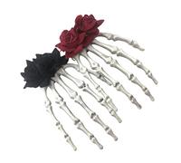 HAPINARY 2pezzi Fermagli Per Scheletro Halloween Accessori Festivi Non Scivolano e Non Danneggiano Per e Costumi Colori Casual Random