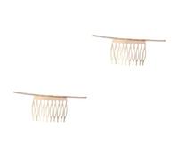 HAPINARY 2pezzi Fibbia Per Dorata Con Pettine Laterale Semplice Accessorio Per Elegante e Pratico Per Donne e Ragazze Diverse Occasioni