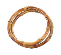 HAPINARY 2pezzi Manici in bambù Rotondi per Borsa Sostituzione Manici Borsa Fai da Te Accessori Creazione Borse