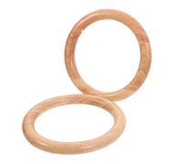 HAPINARY 2Pezzi Manici Rotondi in Legno Naturale per Borse Anelli Artigianali macramè Accessori per Borse Donna Facili da Abbinare per Fai da Te e Creazioni