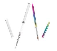 HAPINARY 2pezzi Pennelli Per Unghie Per Nail Art Strumenti Per Unghie Penna Per Disegno Nail Art Decorativa Spazzola Per Adatta Per Manicure Professionale e Domestica Realizzata Materiali d